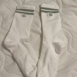lululemon athletica White and Gray Athletic Socks